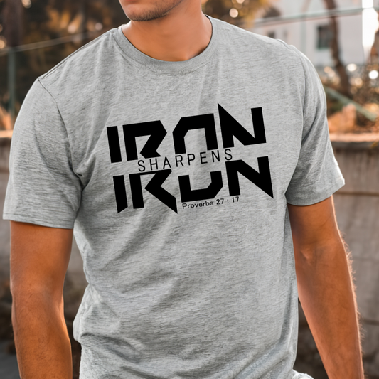 Iron Sharpens Iron – Proverbs 27:17 Men's Tee